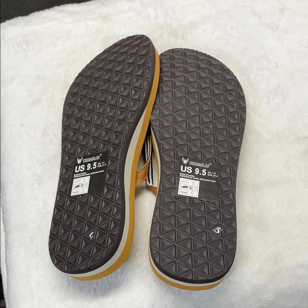 kiailu Orange Sandals with‎ Modern Clear Straps